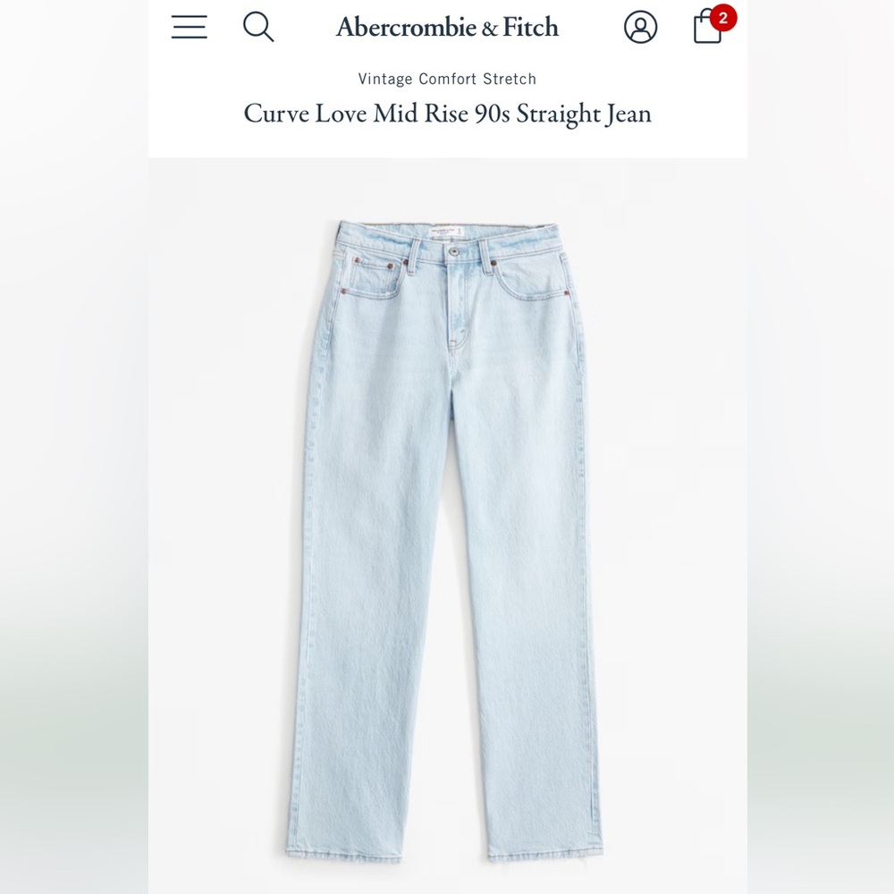 Abercrombie Curve Love light Blue Women's Jeans - 32 long